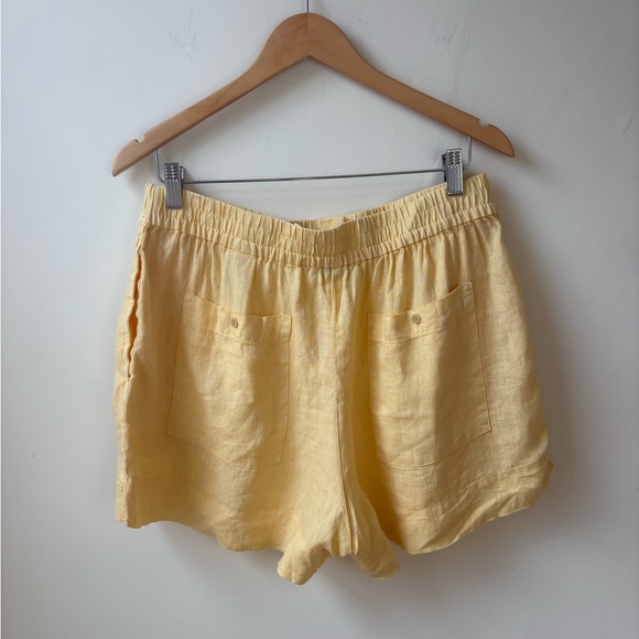 NWT Zara Yellow Linen Shirt and Shorts Set - Picture 12 of 16